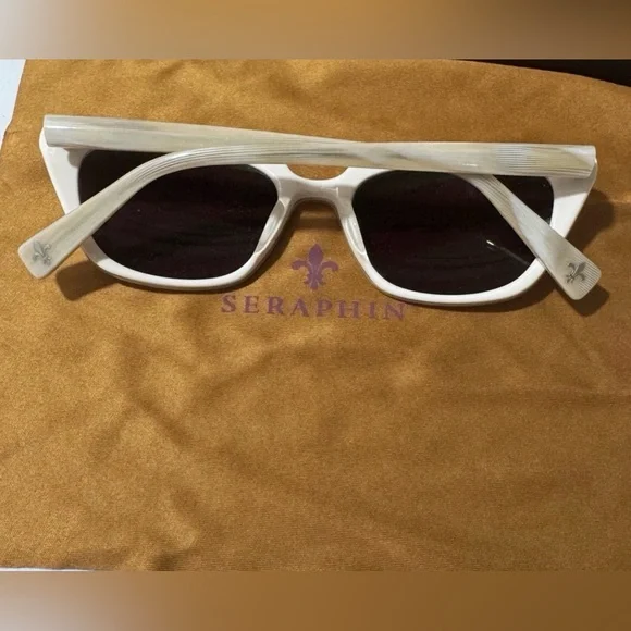Vintage Seraphine White Cat-eyeSunglasses Never Worn. Original price $285